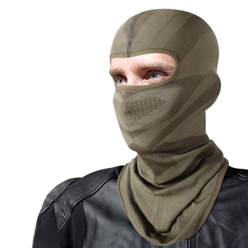 WTACTFUL Sturmhaube Winter Balaclava Skimaske für Outdoorsports Radfahren, Motorrad Fahren, Snowboarden, Skifahren Winddicht Warm Gesichtshaube Herren/Damen Verlängern Grün von WTACTFUL