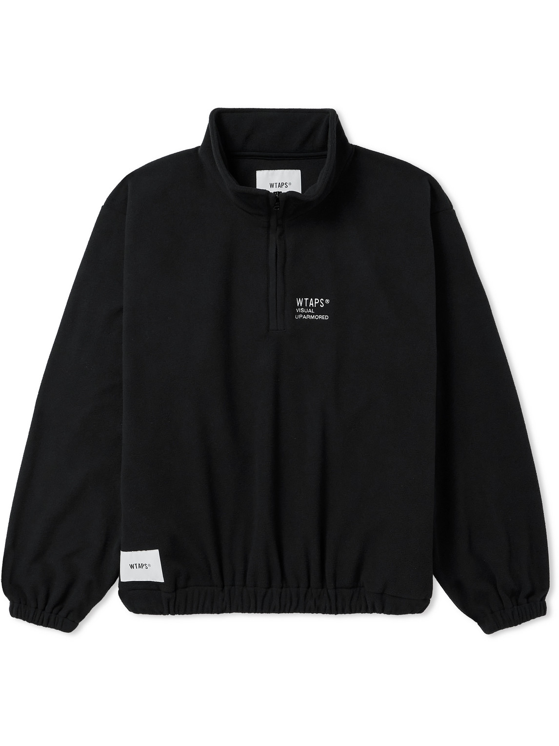 WTAPS - Logo-Embroidered Fleece Half-Zip Sweatshirt - Men - Black - M von WTAPS
