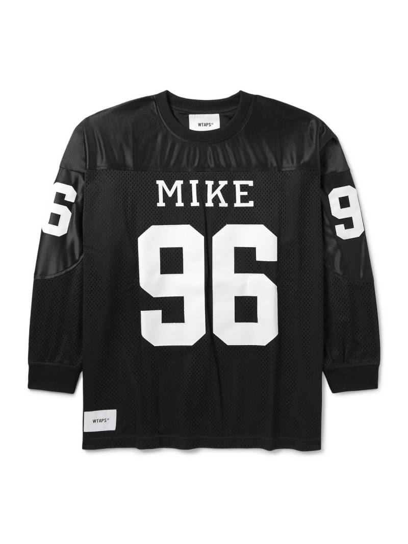 WTAPS - Netminder Printed Tech-Jersey and Mesh Shirt - Men - Black - S von WTAPS