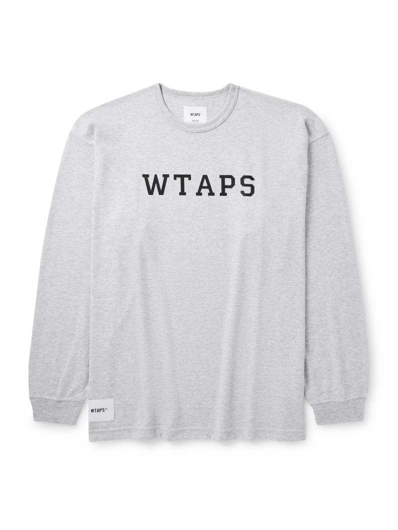 WTAPS - Oversized Logo-Print Cotton-Blend Jersey T-Shirt - Men - Gray - M von WTAPS