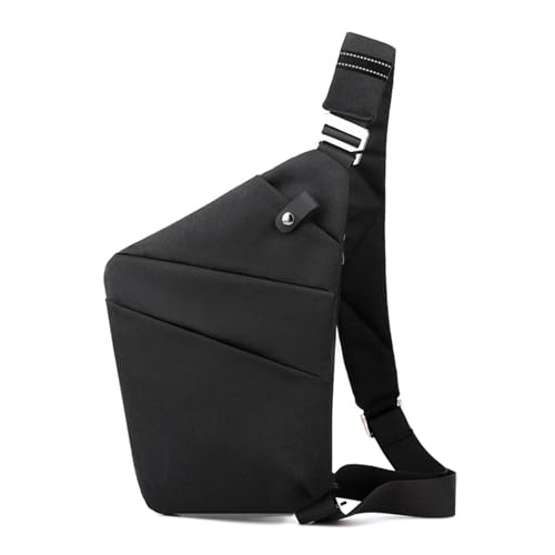 Brusttasche Herren Reise Persönliche Anti-diebstahl Umhängetasche Mini Cross Body Taschen Männlichen Schulter Sling Tasche Freizeit Anti-Spritzen männer Brust(Black,Right Shoulder) von WTAXBH