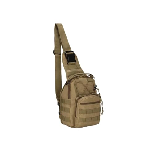 Brusttasche Herren Sport-Brusttasche, vielseitiger Sling-Rucksack, Körper-Brusttasche, Wandern, Jagd, Tragetasche(Khaki) von WTAXBH