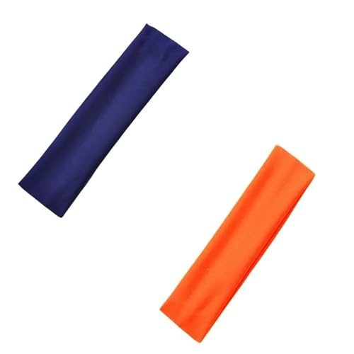 Sport Stirnband 2 stücke Einfarbig Sport Stirnbänder Gym Yoga Schweiß Haar Bands Hohe Elastische Make-Up Haar Zubehör Frauen Tennis Haarband(Mix color 3) von WTAXBH