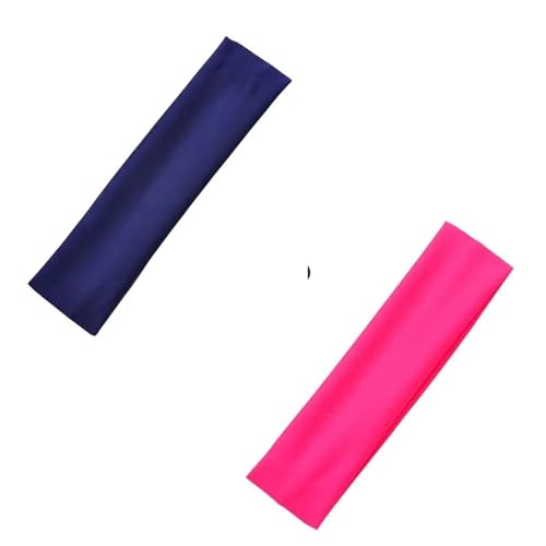Sport Stirnband 2 stücke Einfarbig Sport Stirnbänder Gym Yoga Schweiß Haar Bands Hohe Elastische Make-Up Haar Zubehör Frauen Tennis Haarband(Mix color 6) von WTAXBH