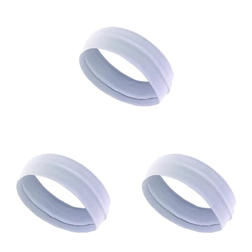 Sport Stirnband 3PCS Plain Elastic Yoga Laufen Radfahren Outdoor Sport Schweißband Stirnband Waschen Gesicht Und Make-Up Haarband(Light gray) von WTAXBH