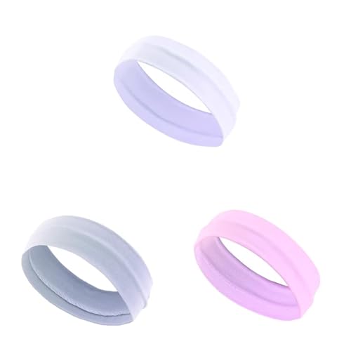 Sport Stirnband 3PCS Plain Elastic Yoga Laufen Radfahren Outdoor Sport Schweißband Stirnband Waschen Gesicht Und Make-Up Haarband(Set light1) von WTAXBH