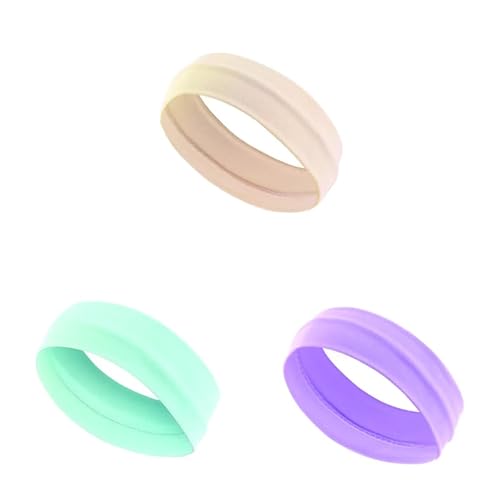 Sport Stirnband 3PCS Plain Elastic Yoga Laufen Radfahren Outdoor Sport Schweißband Stirnband Waschen Gesicht Und Make-Up Haarband(Set light2) von WTAXBH