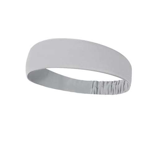 Sport Stirnband Einfarbig Sport Stirnbänder Elastische Festigkeit Fahrrad Radfahren Laufen Schweißband Yoga Gym Kopftuch Männer Frauen Haarband(11852 Gray) von WTAXBH