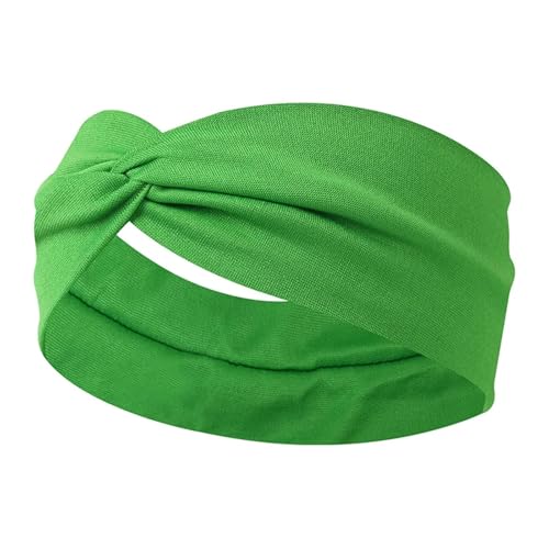 Sport Stirnband Frauen Kreuz Einfarbig Haarbänder Mädchen Leopard Print Elastische Gestrickte Stirnbänder Vintage Turban Machen Haar Zubehör(Color-05) von WTAXBH