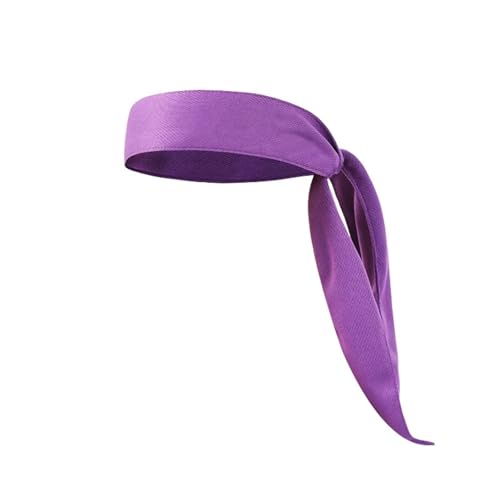 Sport Stirnband Unisex Sport Schweißband Stirnband for Männer Frauen Yoga Haarband Gym Stretch Kopfbänder Fitness Basketball Schweiß Tanz Biker(Purple) von WTAXBH