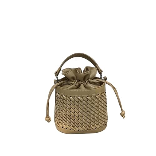 WTAXBH Gewebte Tasche Damen Messenger Handtasche Schulter Hohl Gewebte Tasche Sommer Eimer Casual Innenstoff Shopping(Color05) von WTAXBH