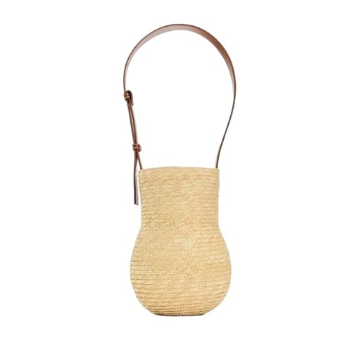 WTAXBH Gewebte Tasche Grass Bag Einzelne Schulter Handheld Strohkorb Handtasche Vielseitige Strandurlaubsart Damentasche von WTAXBH