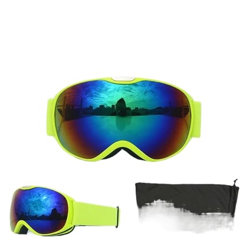 Winter Goggles Children Ski Goggles Anti-fog Double Layer Skiing Glasses Kids Snowboard Winter Outdoor Sports Goggle for Age 4-14(XJ-ET-LV-BU) von WTAXBH