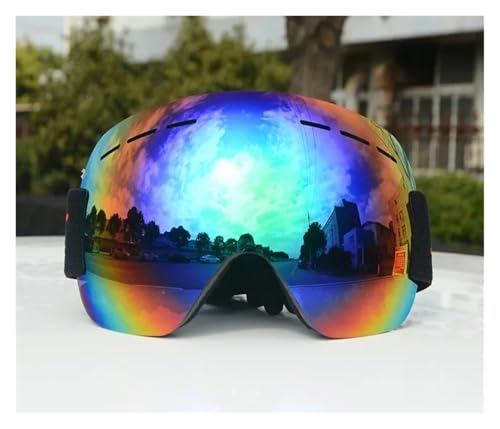 Winter Goggles Light Ski Goggles Double Lens Layers UV400 Anti Fog Big Ski Mask Glasses Skiing Men Women Snow Snowboard Goggles Winter Eyewear(Green) von WTAXBH
