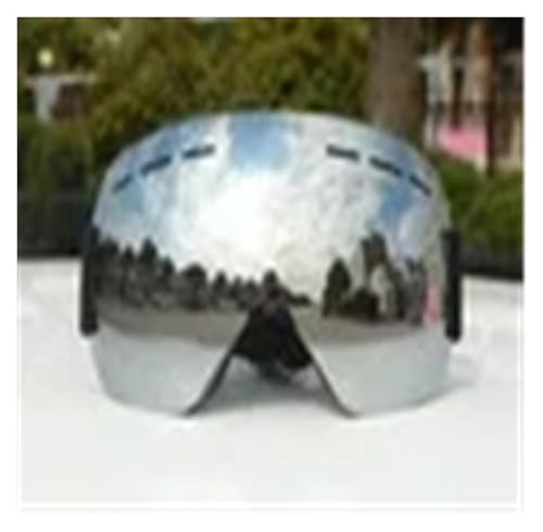 Winter Goggles Light Ski Goggles Double Lens Layers UV400 Anti Fog Big Ski Mask Glasses Skiing Men Women Snow Snowboard Goggles Winter Eyewear(Silver) von WTAXBH