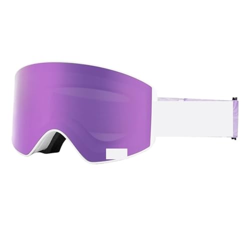 Winter Goggles Magnetic Ski Goggles Quick-Change Anti-fog Snowboard Goggles Professional Double Layer Lens Ski Eyewear For Men Women(Purple) von WTAXBH
