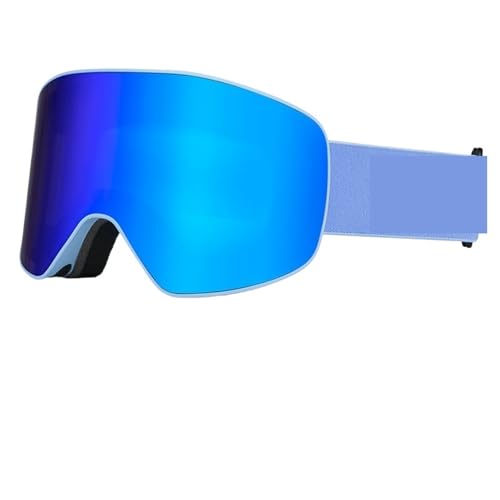 Winter Goggles Professional Ski Glasses Men Women Anti-fog Snow Skiing Protection Winter Adult Sport(Blue set) von WTAXBH
