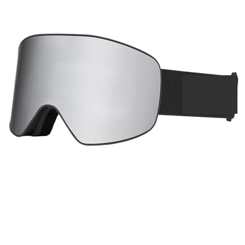 Winter Goggles Professional Ski Glasses Men Women Anti-fog Snow Skiing Protection Winter Adult Sport(Silver set) von WTAXBH