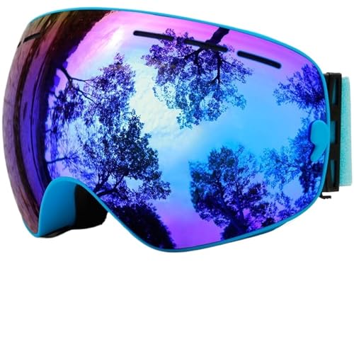 Winter Goggles Ski Goggles,Winter Snow Sports Goggles with Anti-fog UV Protection for Men Women Youth Interchangeable Lens - Premium Goggles(C2 Blue Blue) von WTAXBH
