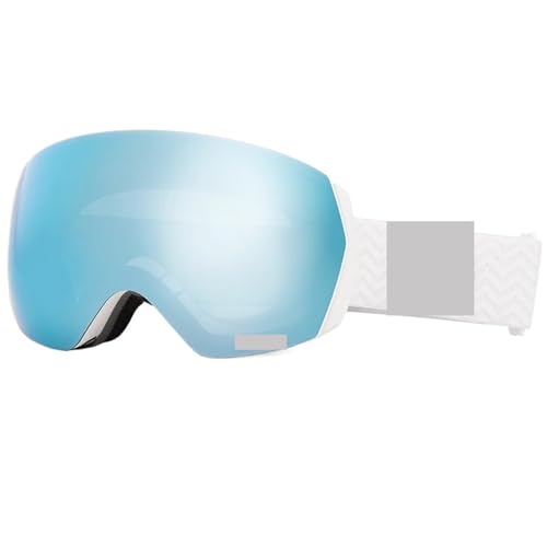 Winter Goggles Ski Goggles Men Women Anti-fog Ski Eyewear Snow Glasses Adult Snowboard Goggle with Night Yellow Lens and Case Set(Light blue only) von WTAXBH