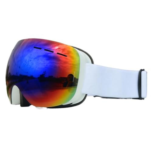 Winter Goggles Ski Goggles Men Women Double Layers Anti-Fog Big Ski Mask Glasses Protection Skiing Winter Snow Snowboard Goggles(White Green) von WTAXBH
