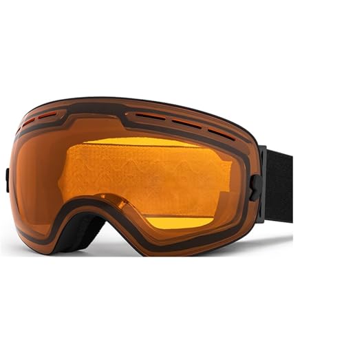 Winter Goggles Ski Goggles Men Women Snowboard Goggles Glasses For Skiing UV400 Protection Skiing Snow Glasses Anti-Fog Ski Mask(Gold) von WTAXBH