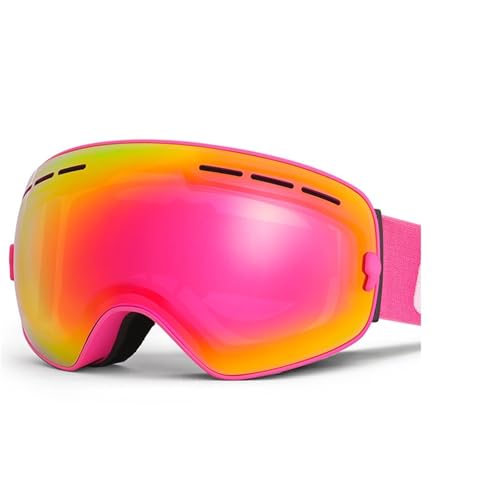 Winter Goggles Ski Goggles Men Women Snowboard Goggles Glasses For Skiing UV400 Protection Skiing Snow Glasses Anti-Fog Ski Mask(Red) von WTAXBH