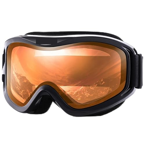 Winter Goggles Ski Goggles for Men Women,Winter Snow Sports with Anti-fog Double Lens Mask Glasses Snowboard Snowmobile(C3 CITRUS ORANGE) von WTAXBH