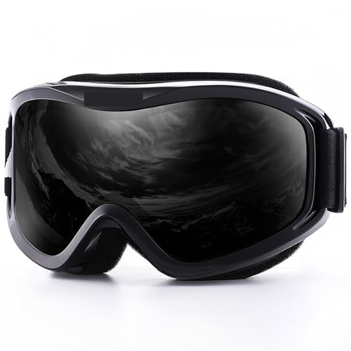 Winter Goggles Ski Goggles for Men Women,Winter Snow Sports with Anti-fog Double Lens Mask Glasses Snowboard Snowmobile(C4 BLACK) von WTAXBH