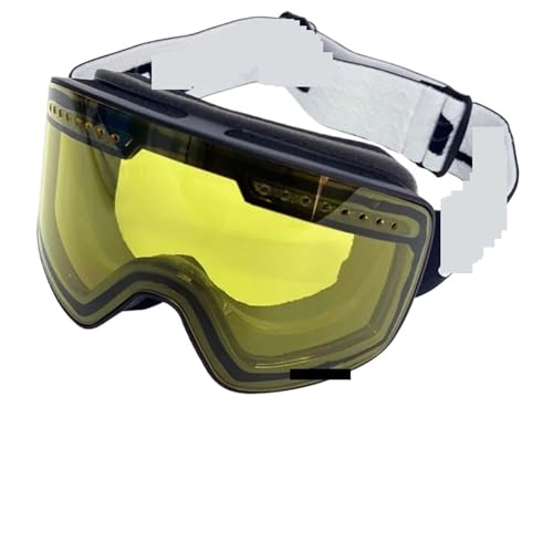 Winter Goggles Ski Goggles with Magnetic Double Layer Polarized Lens Skiing Anti-fog Snowboard Goggles Men Women Ski Glasses Eyewear case(Black Yellow Lens) von WTAXBH