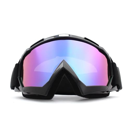 Winter Goggles Skiing Goggles Anti-Fog Skiing Eyewear Winter Snowboard Cycling Motorcycle Windproof Sunglasses Men Women Outdoor Sports Goggles(Black-Colorful) von WTAXBH