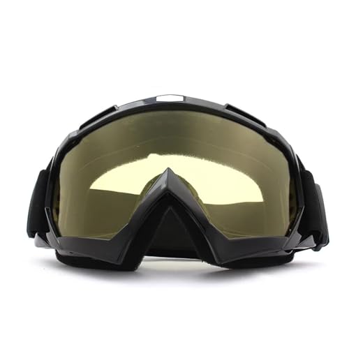 Winter Goggles Skiing Goggles Anti-Fog Skiing Eyewear Winter Snowboard Cycling Motorcycle Windproof Sunglasses Men Women Outdoor Sports Goggles(Black-Yellow) von WTAXBH