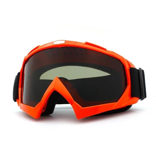 Winter Goggles Skiing Goggles Anti-Fog Skiing Eyewear Winter Snowboard Cycling Motorcycle Windproof Sunglasses Men Women Outdoor Sports Goggles(Orange-Grey) von WTAXBH