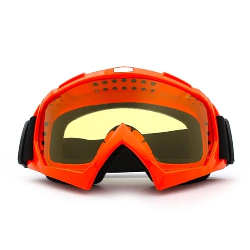 Winter Goggles Skiing Goggles Anti-Fog Skiing Eyewear Winter Snowboard Cycling Motorcycle Windproof Sunglasses Men Women Outdoor Sports Goggles(Orange-Yellow) von WTAXBH
