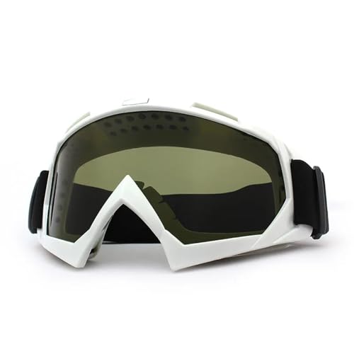 Winter Goggles Skiing Goggles Anti-Fog Skiing Eyewear Winter Snowboard Cycling Motorcycle Windproof Sunglasses Men Women Outdoor Sports Goggles(White-Grey) von WTAXBH