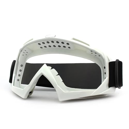 Winter Goggles Skiing Goggles Anti-Fog Skiing Eyewear Winter Snowboard Cycling Motorcycle Windproof Sunglasses Men Women Outdoor Sports Goggles(White-Transparent) von WTAXBH