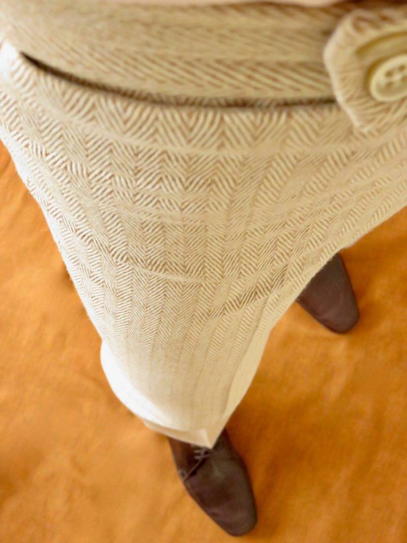 Ende Der 60Er Jahre Originale Ungetragene Schritte in Einer Wollmischung, Die Schmal Anliegend Sind Mit Rückseitiger Schnalle Von 30 Bis 31 Inch von WTCM