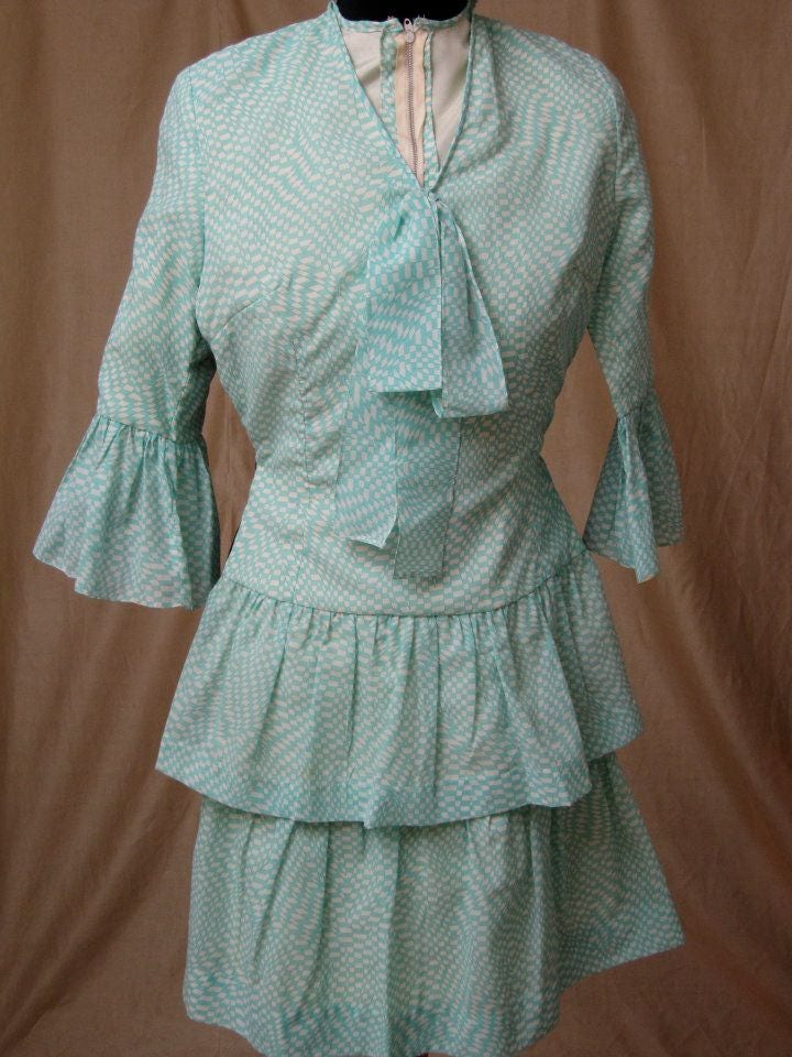 Original Mod Lady, Mitte 60Er Jahre Kleid, Op Art Stoff, Gr. Zierlich von WTCM