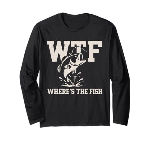 WTF Where's The Fish Herren Lustiges Angeln Langarmshirt WTF Where's The Fish Herren Lustiges Angeln Langarmshirt von WTF Where's The Fish Men's Fishing Tshirtoftheyear