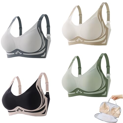 WTKYLMP Advocatey-BHS, Eversocute Bra, Super Gather-BH Ohne Bügel, Push-Up-BH Mit Lifting-Effekt for Damen (4Pcs,L) von WTKYLMP
