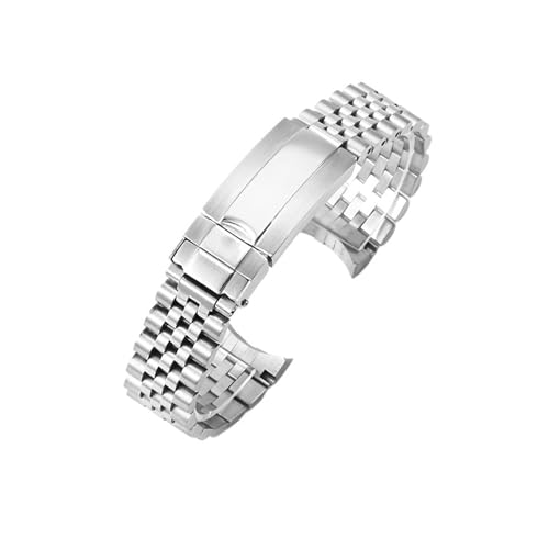 WTNZBAEM 20 mm Jubilee-Armband, kompatibel mit Rolex Sub GMT Yacht Daytona, Herrenarmband, Luxusuhr, DATEJUST(Steel Color) von WTNZBAEM