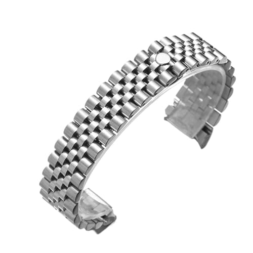 WTNZBAEM 20 mm massives Präsidentenarmband, kompatibel mit Rolex Sub Log NH34 NH35 Uhrengehäuse, 904L Edelstahl, Armband Gleitverschluss(NO.1 President) von WTNZBAEM