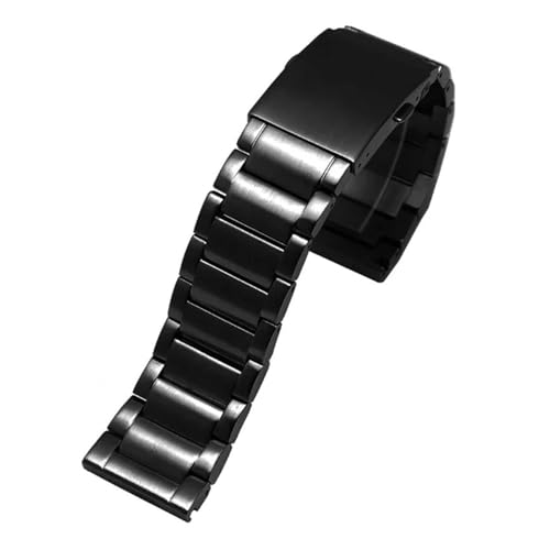 WTNZBAEM 22 mm 24 mm 26 mm 28 mm Schwarz Silber Gold Edelstahlarmband Herren-Uhrenkette aus massivem Metall Kompatibel mit DIESEL DZ7333 DZ4344 Armband(Black,28mm) von WTNZBAEM