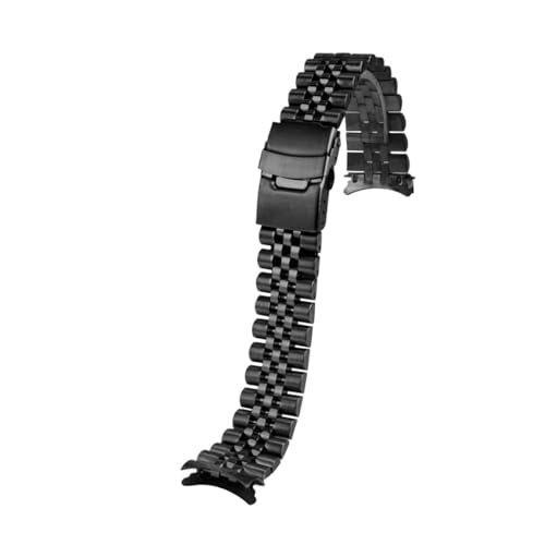 WTNZBAEM Kompatibel mit Casio Duro Mdv107-1A MDV106-1A MDV-106 Seiko Uhrenarmband Edelstahl Tauchmetall Herrenarmband 20mm 22mm Zubehör(Black-five,22mm) von WTNZBAEM
