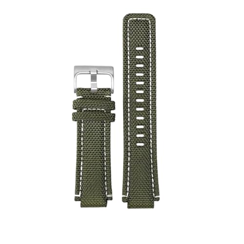 WTNZBAEM Kompatibel mit Casio G-SHOCK GW-M5610 DW5600 DW5700 DW6900 GA110 GA100 Uhr Nylon-Armband aus Rindsleder, kleines quadratisches Armband, konvexe Öffnung, 16 mm(Army green silver) von WTNZBAEM
