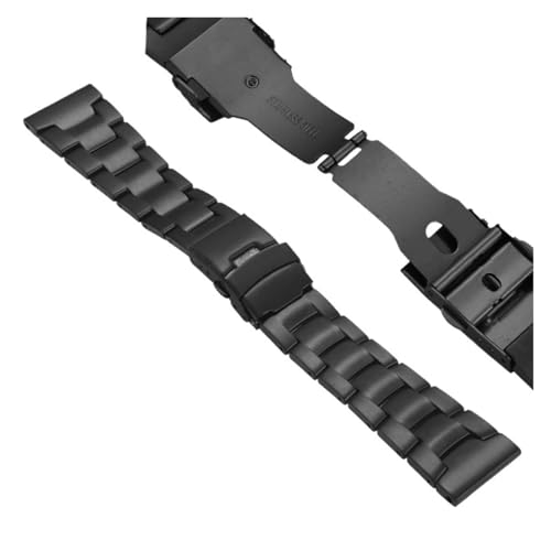 WTNZBAEM Kompatibel mit Casio Protrek Series PRW-60/30/50/70YT Edelstahl-Uhrenarmband PRW-6600 PRG-650/600 Wasserdichtes Armband(Black,23mm) von WTNZBAEM