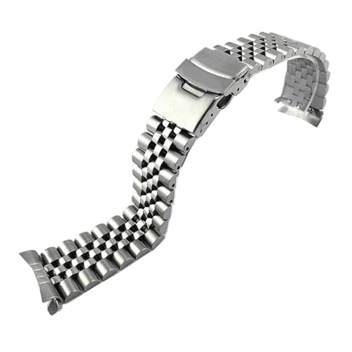 WTNZBAEM Kompatibel mit Seiko Skx Jubilee Armband Edelstahlband 20mm 22mm Herren Sportarmband Srpd Skx007/Skx009 SRPD63K1 gebogenem Ende(Type 1,20mm) von WTNZBAEM