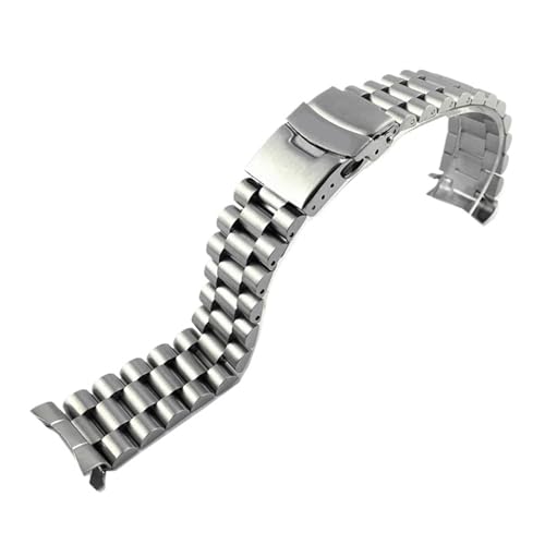 WTNZBAEM Kompatibel mit Seiko Skx Jubilee Armband Edelstahlband 20mm 22mm Herren Sportarmband Srpd Skx007/Skx009 SRPD63K1 gebogenem Ende(Type 2,22mm) von WTNZBAEM