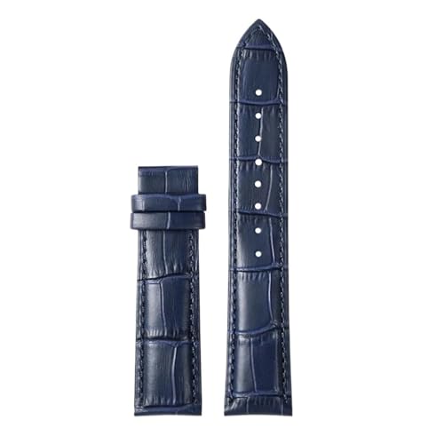 WTNZBAEM Kompatibel mit Tissot 1853 Durol T099 Rindsleder-Uhrenarmband T099407 T099207A Herren-/Damen-Armband 16 mm 21 mm Schwarz-Braun(Dark blue-no clasp,16mm) von WTNZBAEM