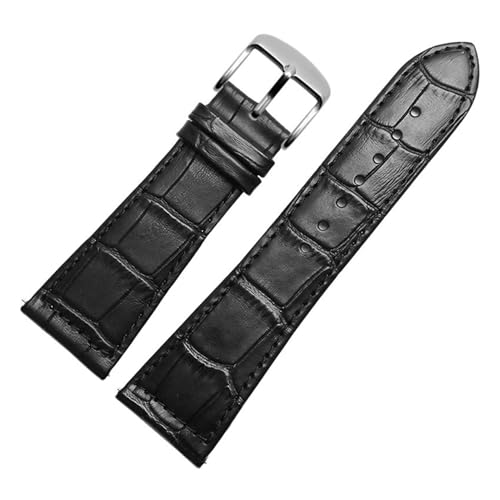 WTNZBAEM Lederarmband kompatibel mit Franck Muller Herren- und Damen-Diamant-Uhrenarmbändern 22 mm 26 mm FM Schwarzbraun Schnellverschlussarmband(Black silver clasp,26mm) von WTNZBAEM